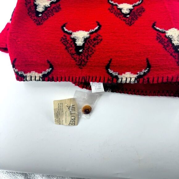 NWT Authentic Barn Fly Cow Skull Throw blanket 60 x 60 - Picture 11 of 11
